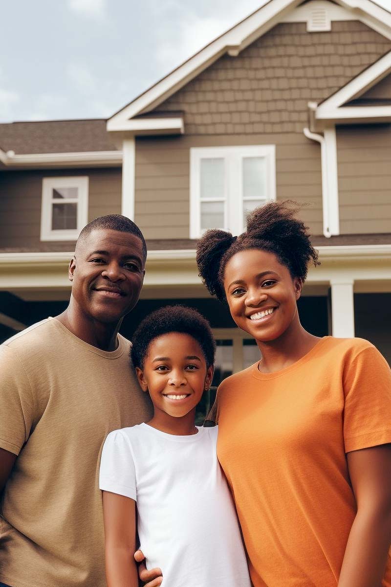Happy Family in new home